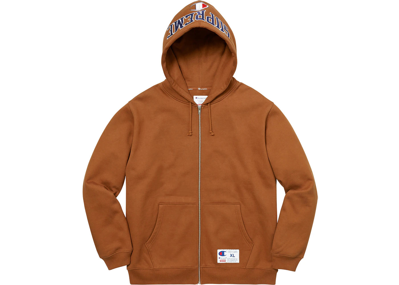 Supreme Champion Arc Logo Zip Up Sweat Brown