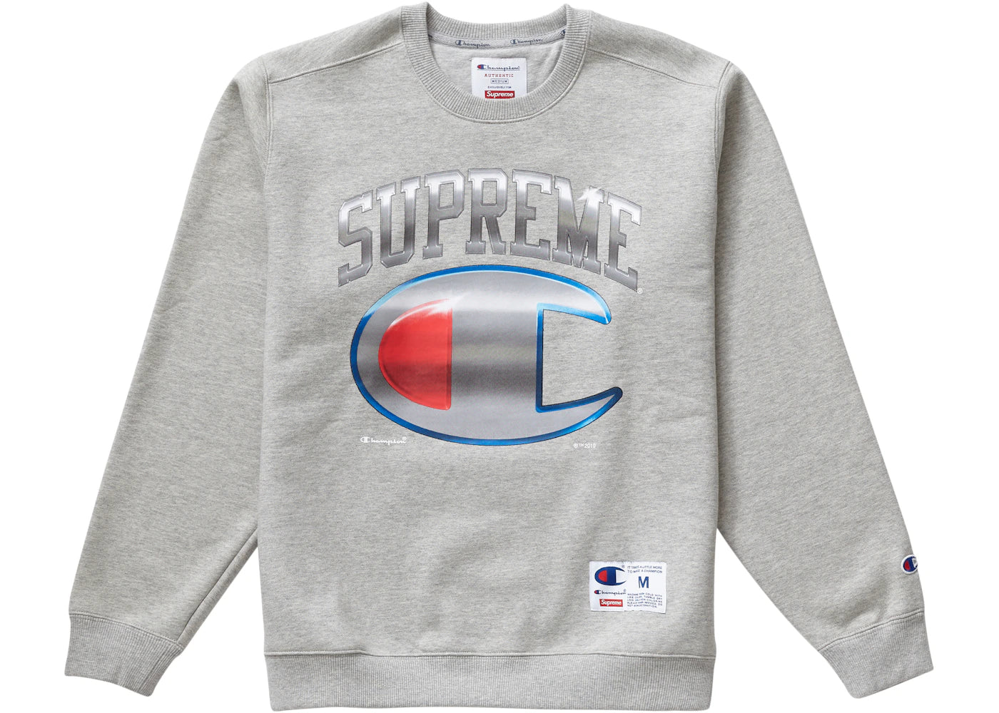 Supreme Champion Chrome Crewneck Heather Grey