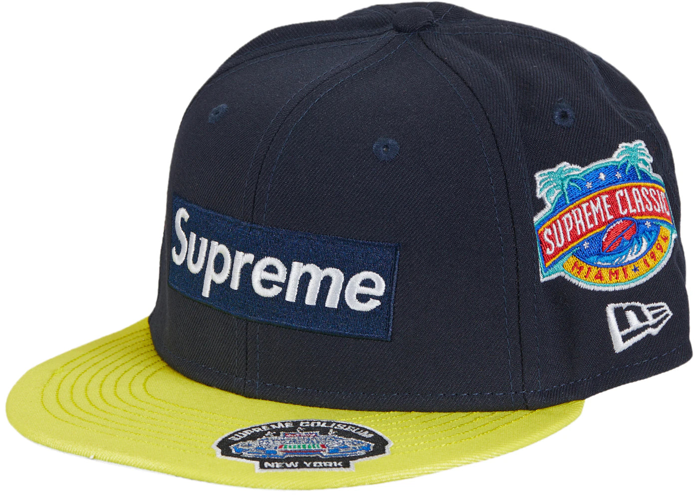 Supreme Championships Box Logo New Era Fitted Hat Navy