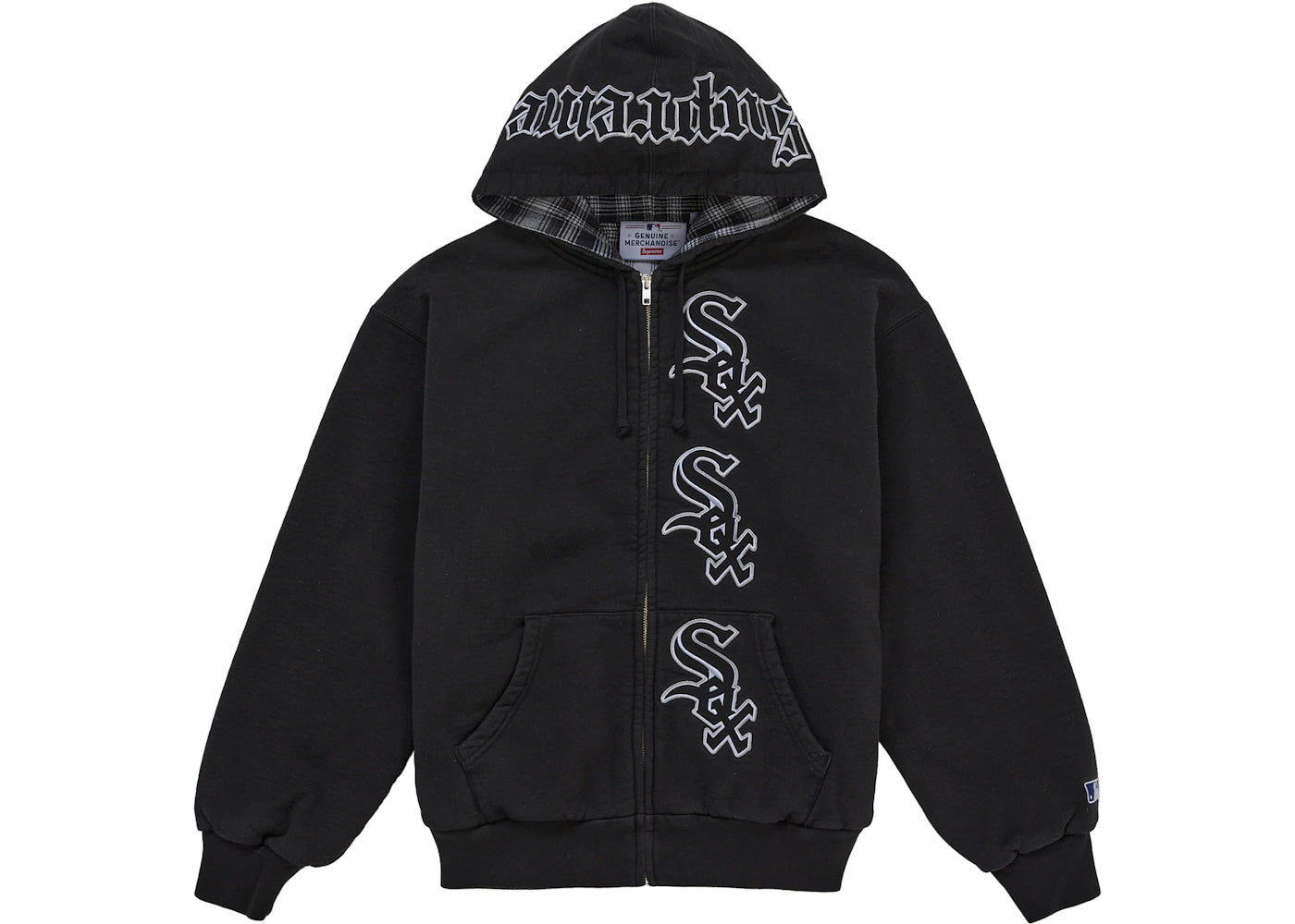 Supreme Chicago White Sox Zip Up Hooded Sweatshirt Black