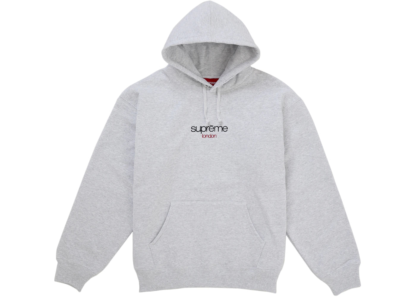 Supreme Classic Logo Shop Hooded Sweatshirt Ash Grey