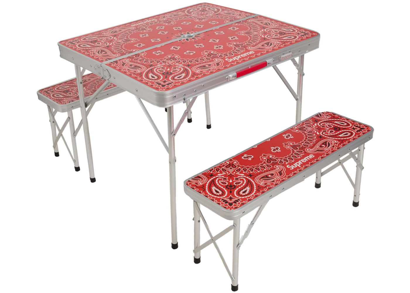 Supreme Coleman Folding Table Set Red