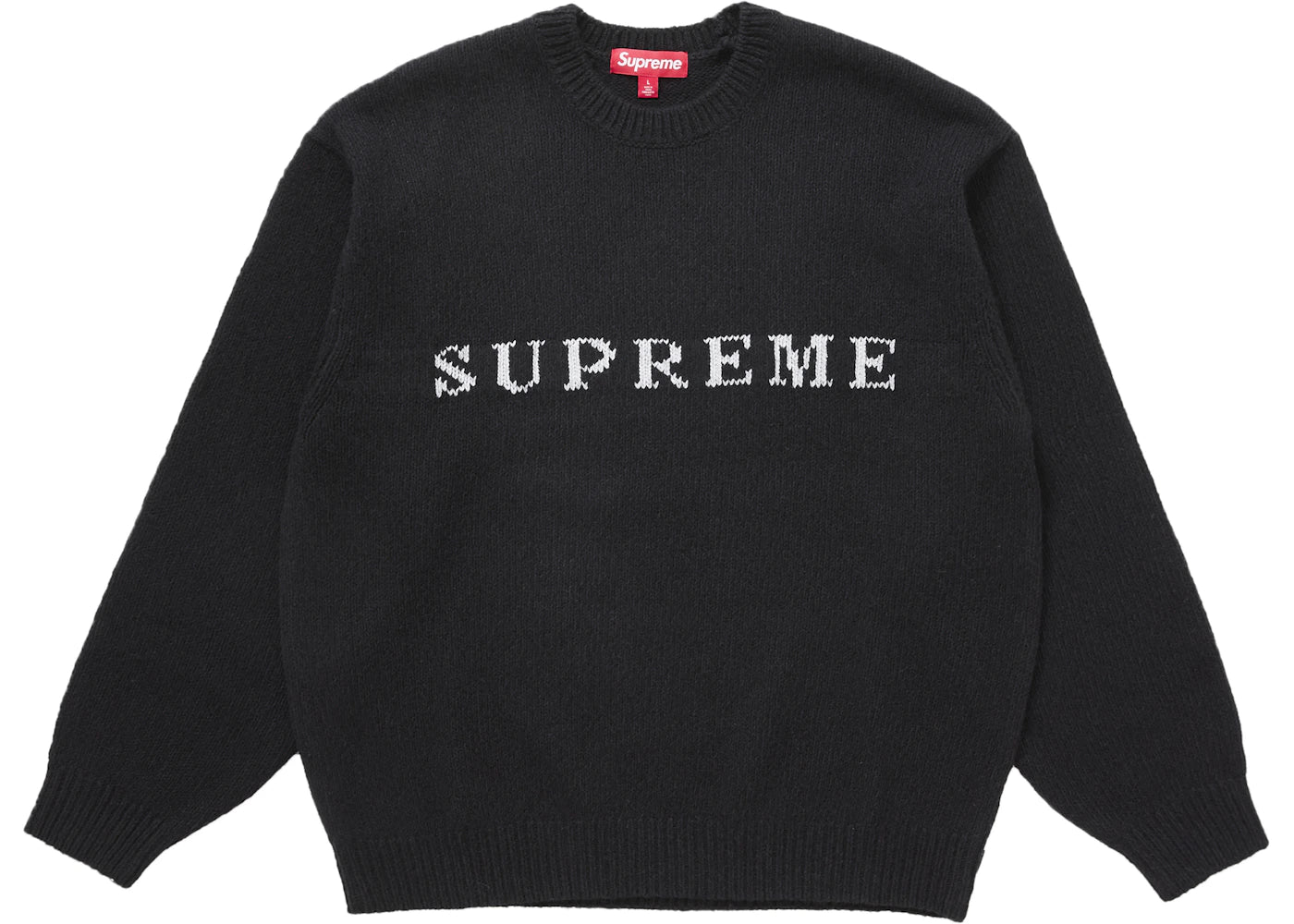 Supreme Contrast Logo Sweater (FW25) Black