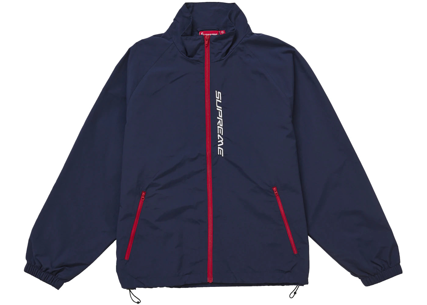 Supreme Contrast Zip Track Jacket Navy