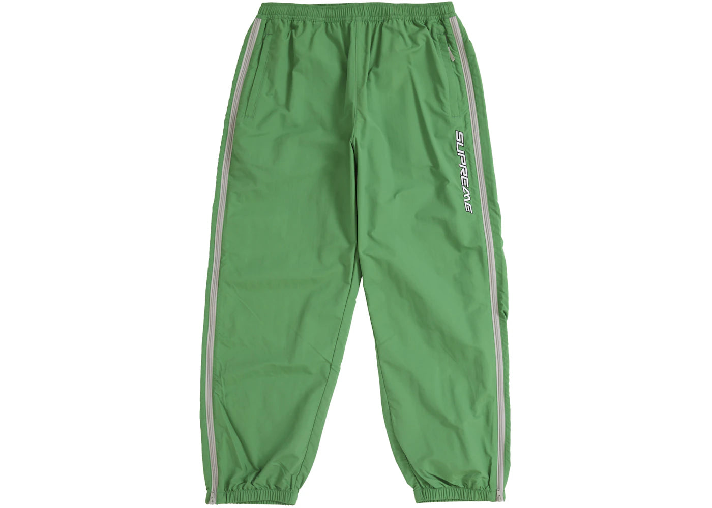 Supreme Contrast Zip Warm Up Pant Green