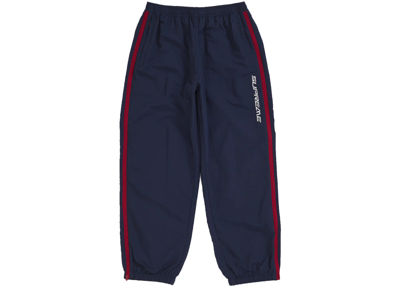 Supreme Contrast Zip Warm Up Pant Navy