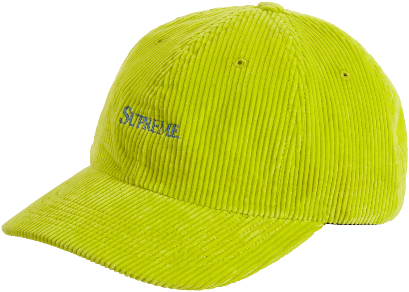 Supreme Corduroy 6-Panel Neon Yellow