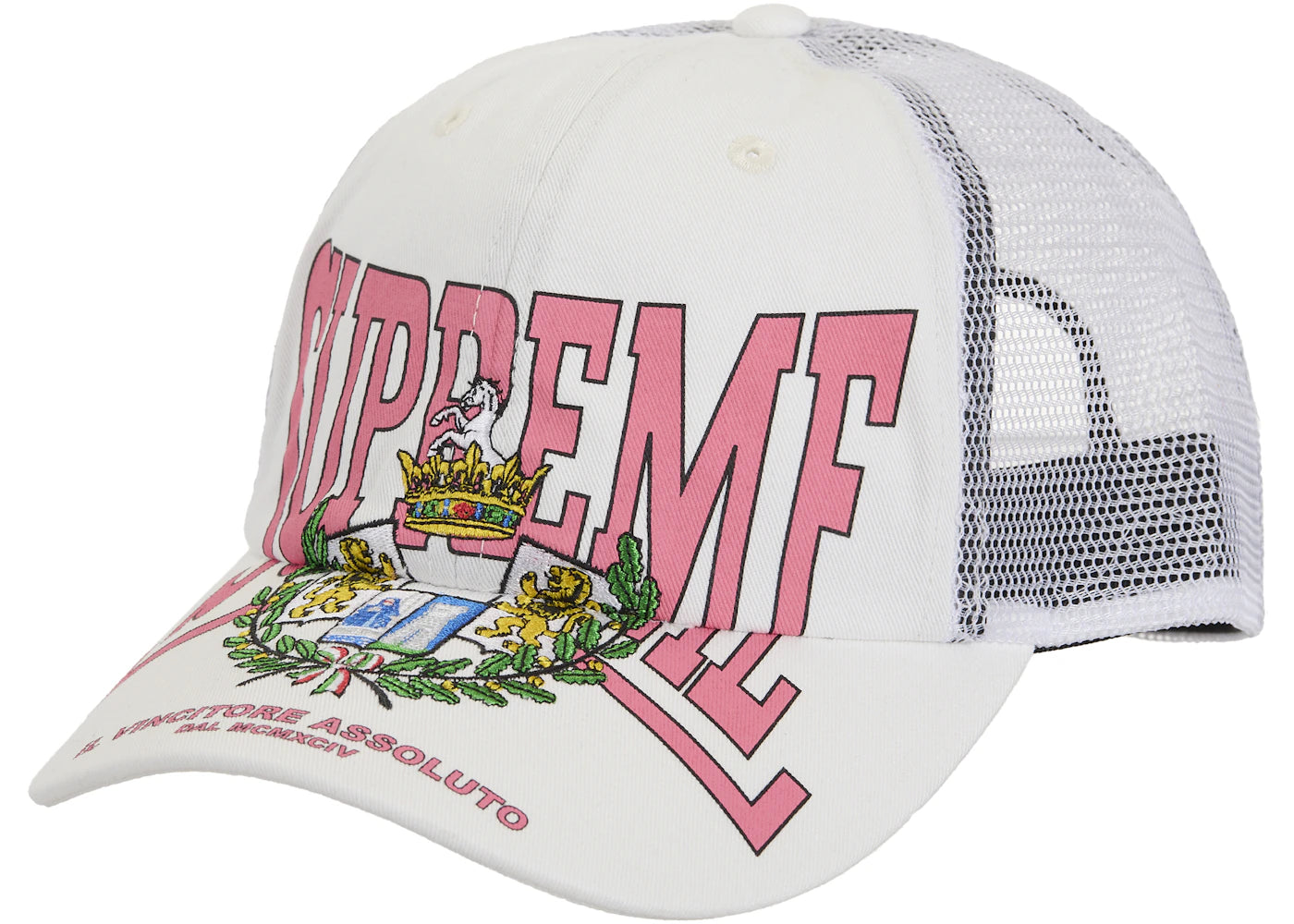 Supreme Crest Mesh Back 6-Panel White