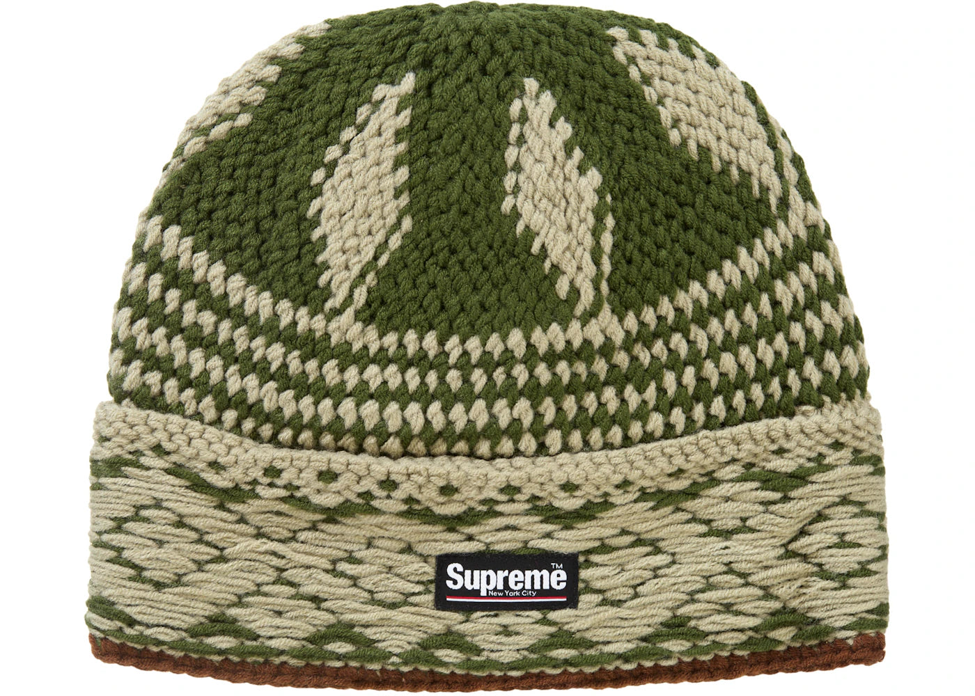 Supreme Diamond Beanie Green