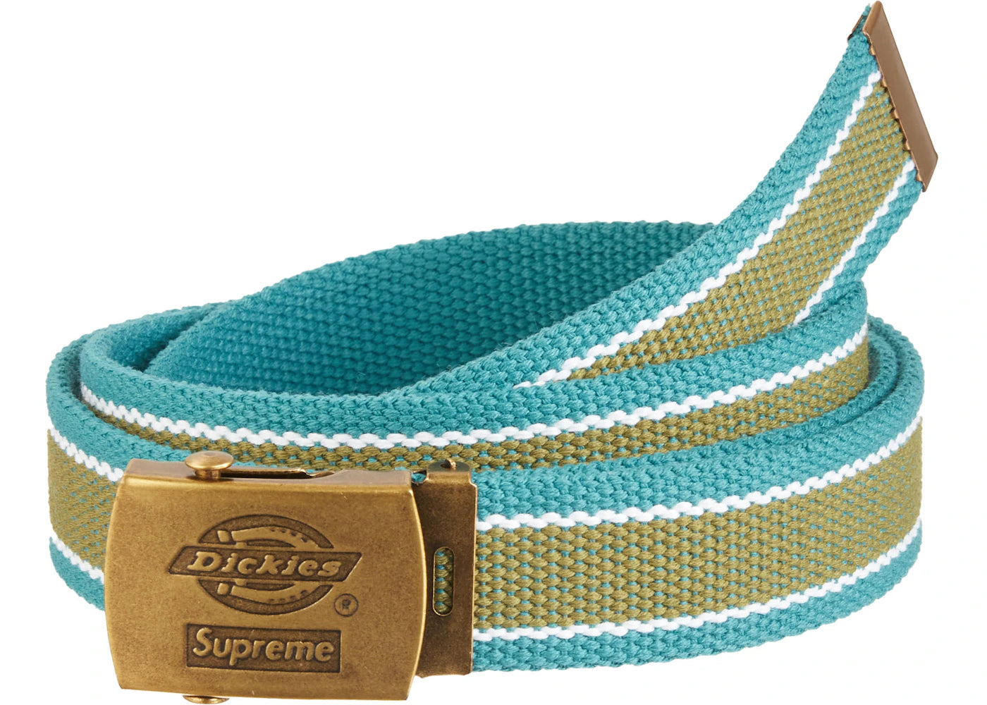 Supreme Dickies Stripe Webbing Belt Teal