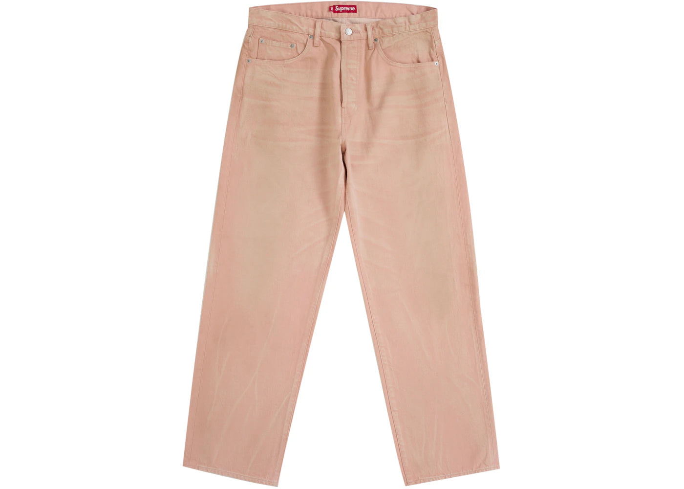Supreme Distressed Loose Fit Selvedge Jean (FW25) Washed Pink