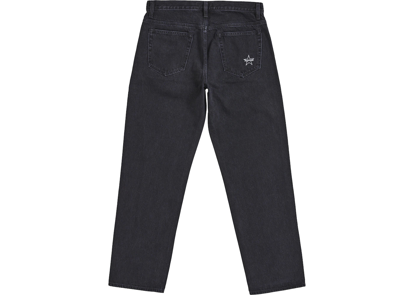 Supreme Distressed Loose Fit Selvedge Jean (SS26) Washed Black