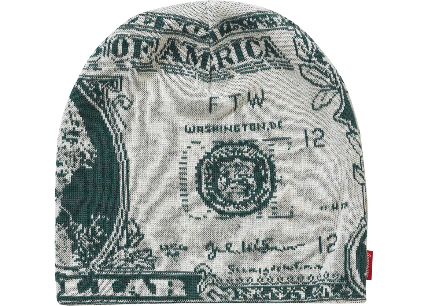 Supreme Dollar Beanie White