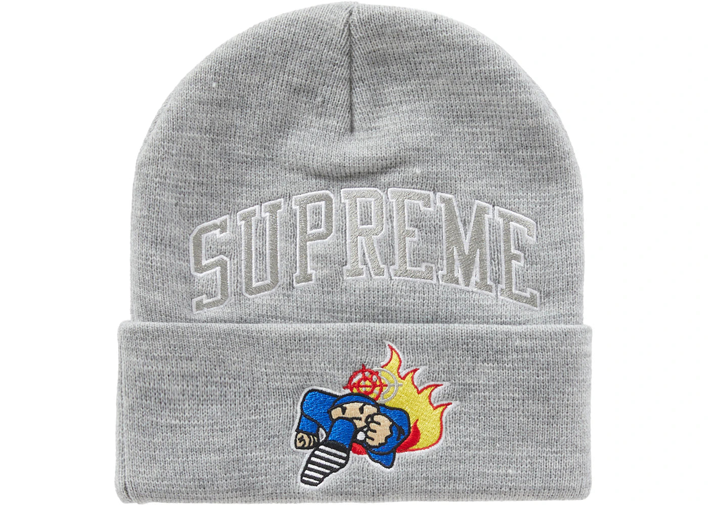 Supreme Duck Down Records Beanie Heather Grey