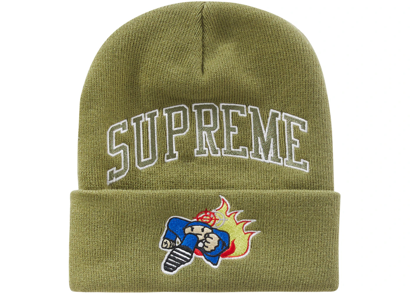 Supreme Duck Down Records Beanie Light Olive