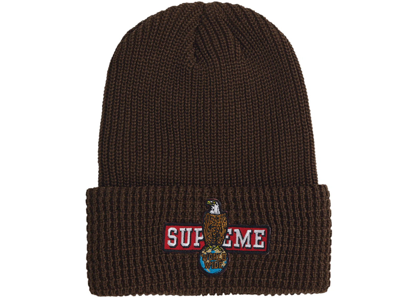 Supreme Eagle Beanie Brown