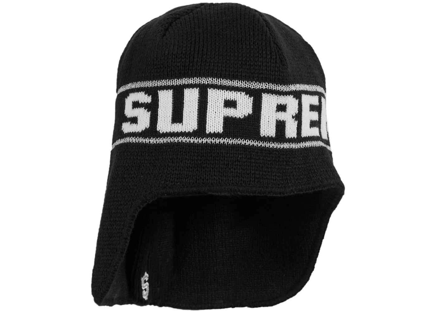 Supreme Earflap Beanie Black