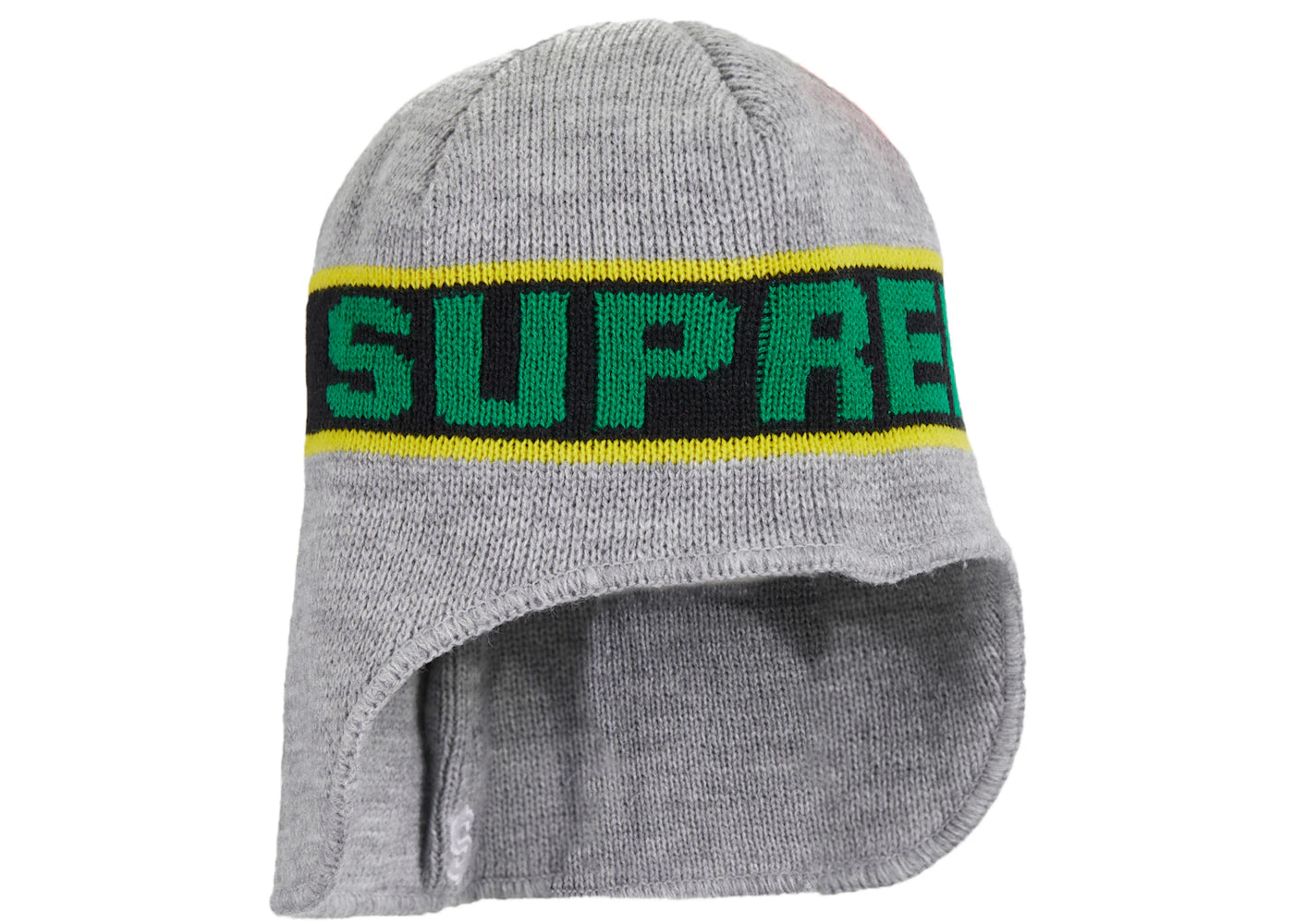 Supreme Earflap Beanie Heather Grey