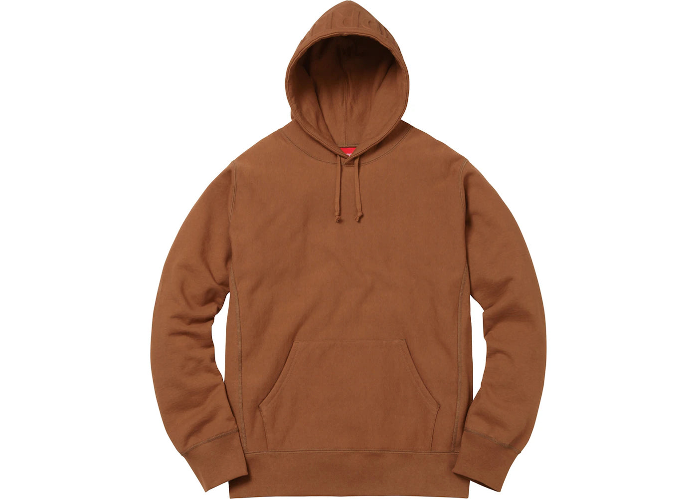 Supreme Embossed Logo Hooded Sweatshirt Rust