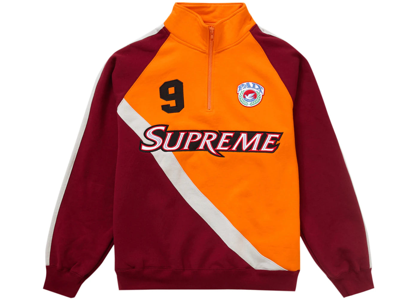 Supreme Equipe Half Zip Sweatshirt Dark Orange