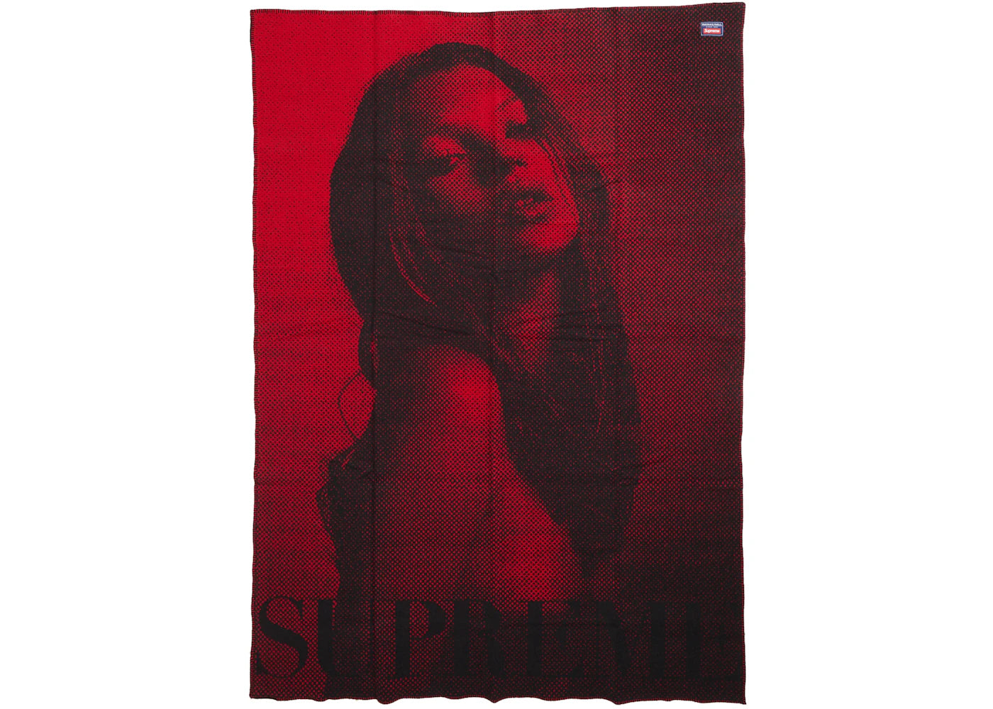 Supreme Faribault Woolen Mill Kate Moss Throw Blanket Red