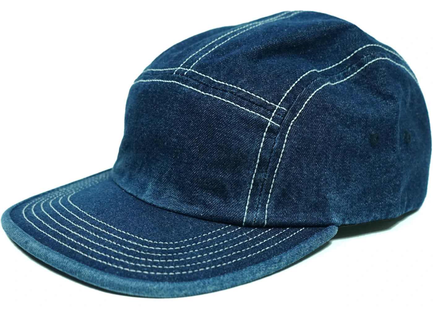 Supreme Fitted Rear Patch Camp Cap Denim