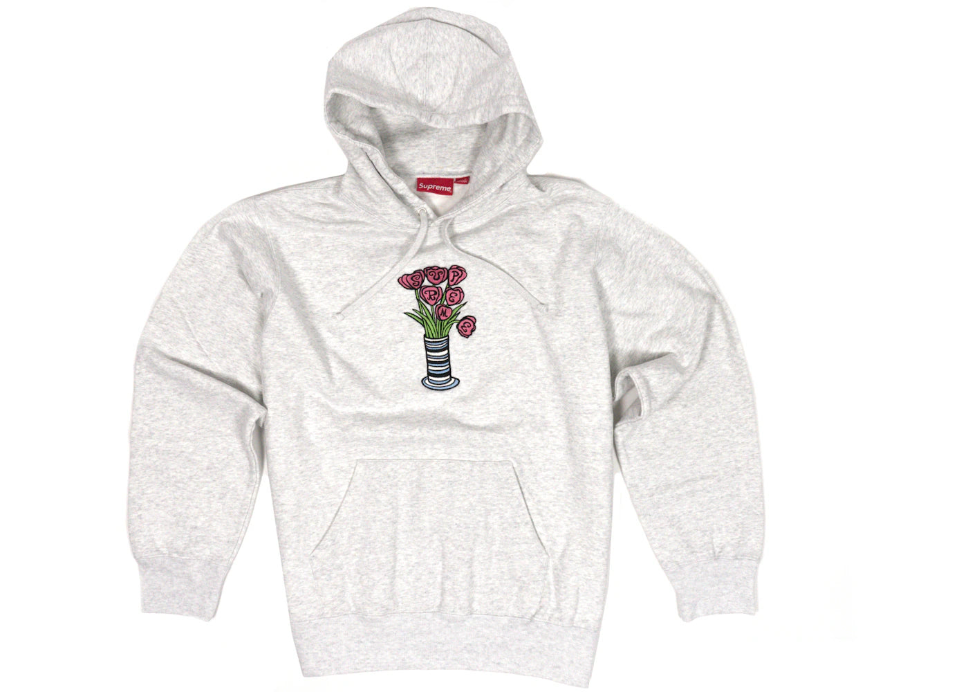 Supreme Flowers Hooded Sweatshirt Ash Grey