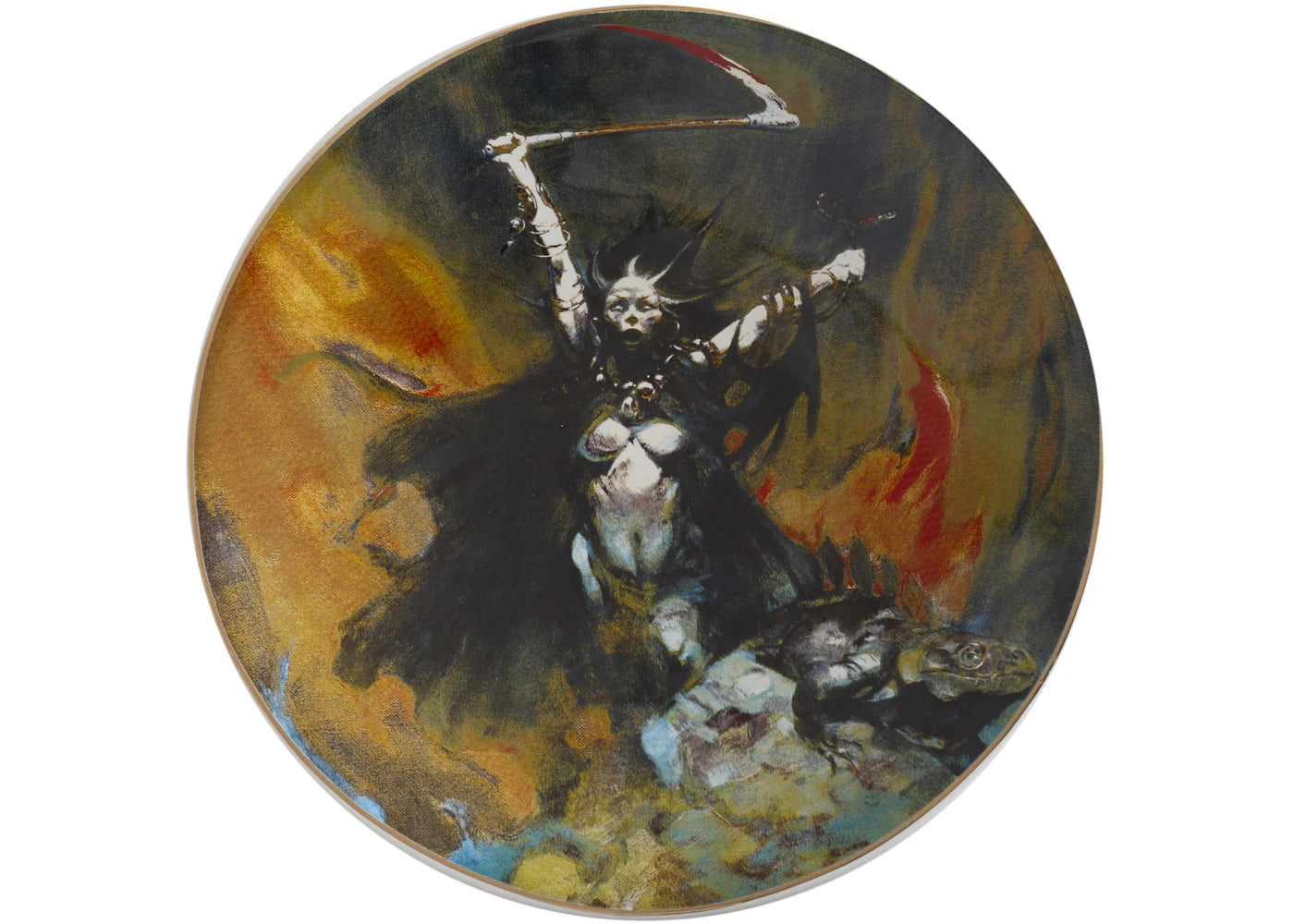 Supreme Frazetta Plate Woman With Scythe