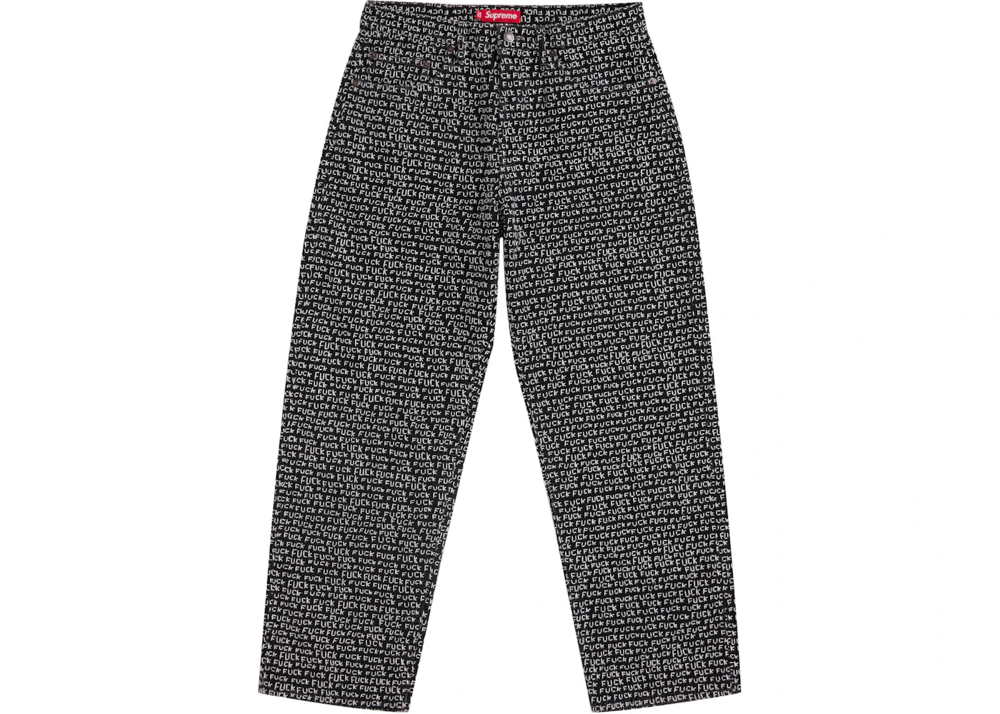Supreme Fuck Stitch Loose Fit Jean Black