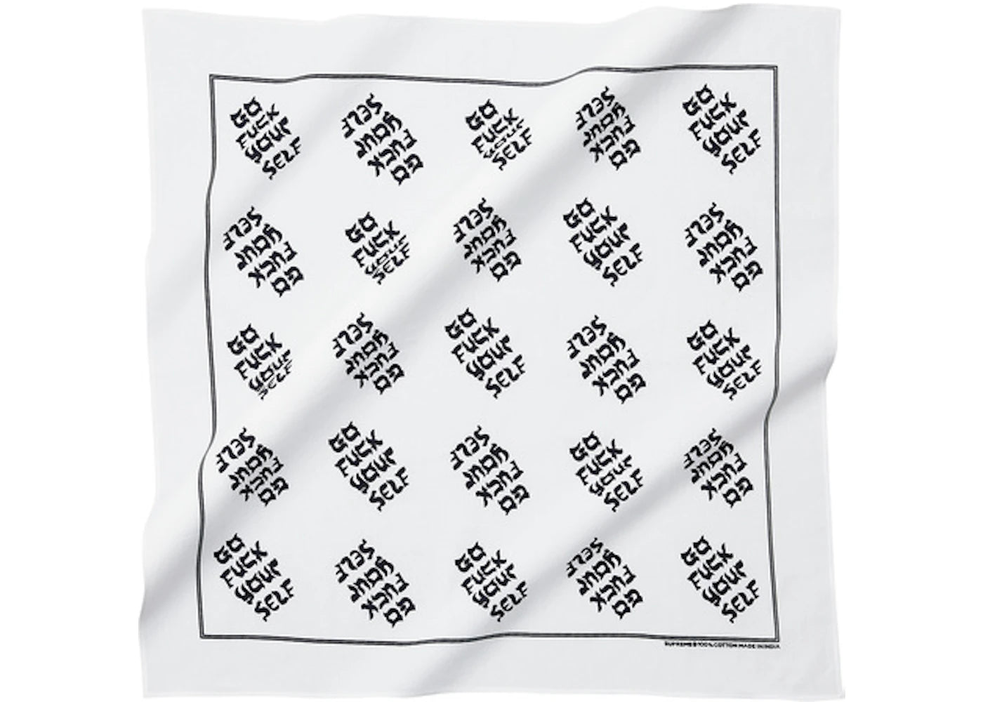 Supreme Go Fuck Yourself Bandana White