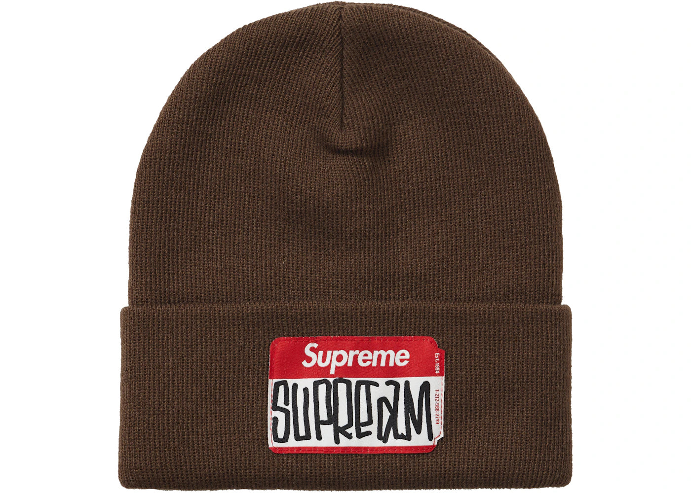 Supreme Gonz Nametag Beanie Brown