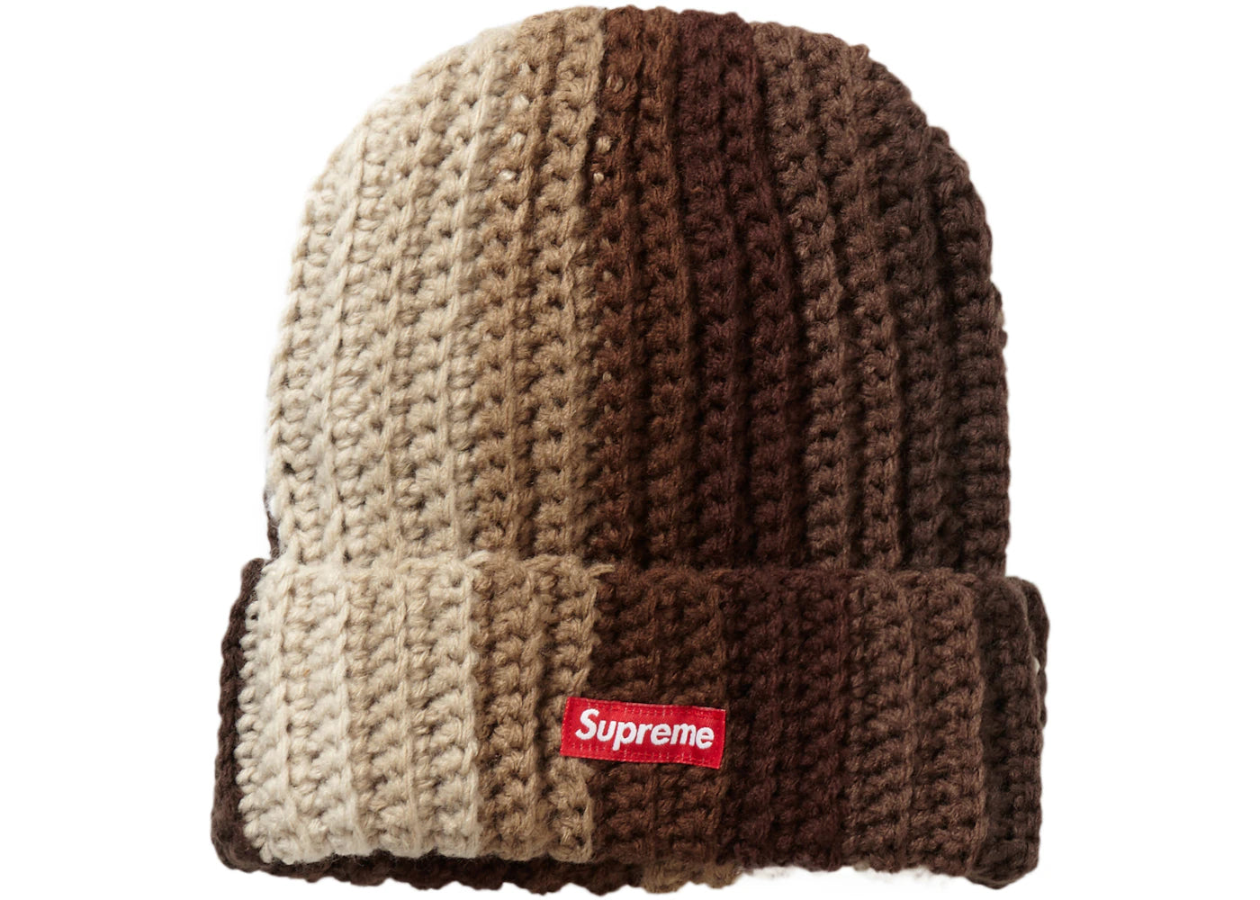 Supreme Gradient Crochet Beanie Brown