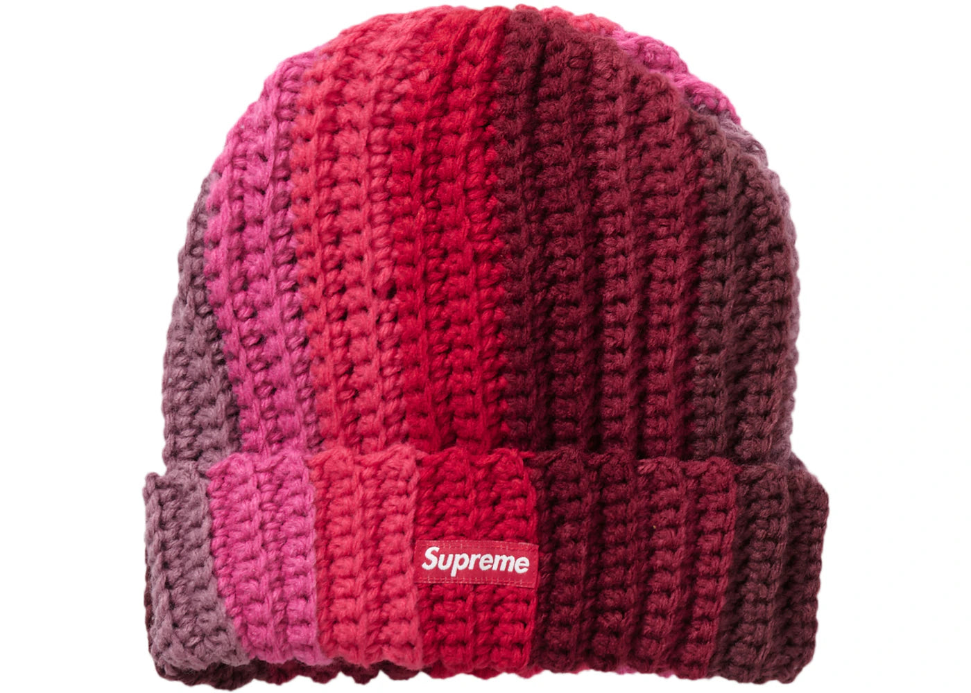 Supreme Gradient Crochet Beanie Red