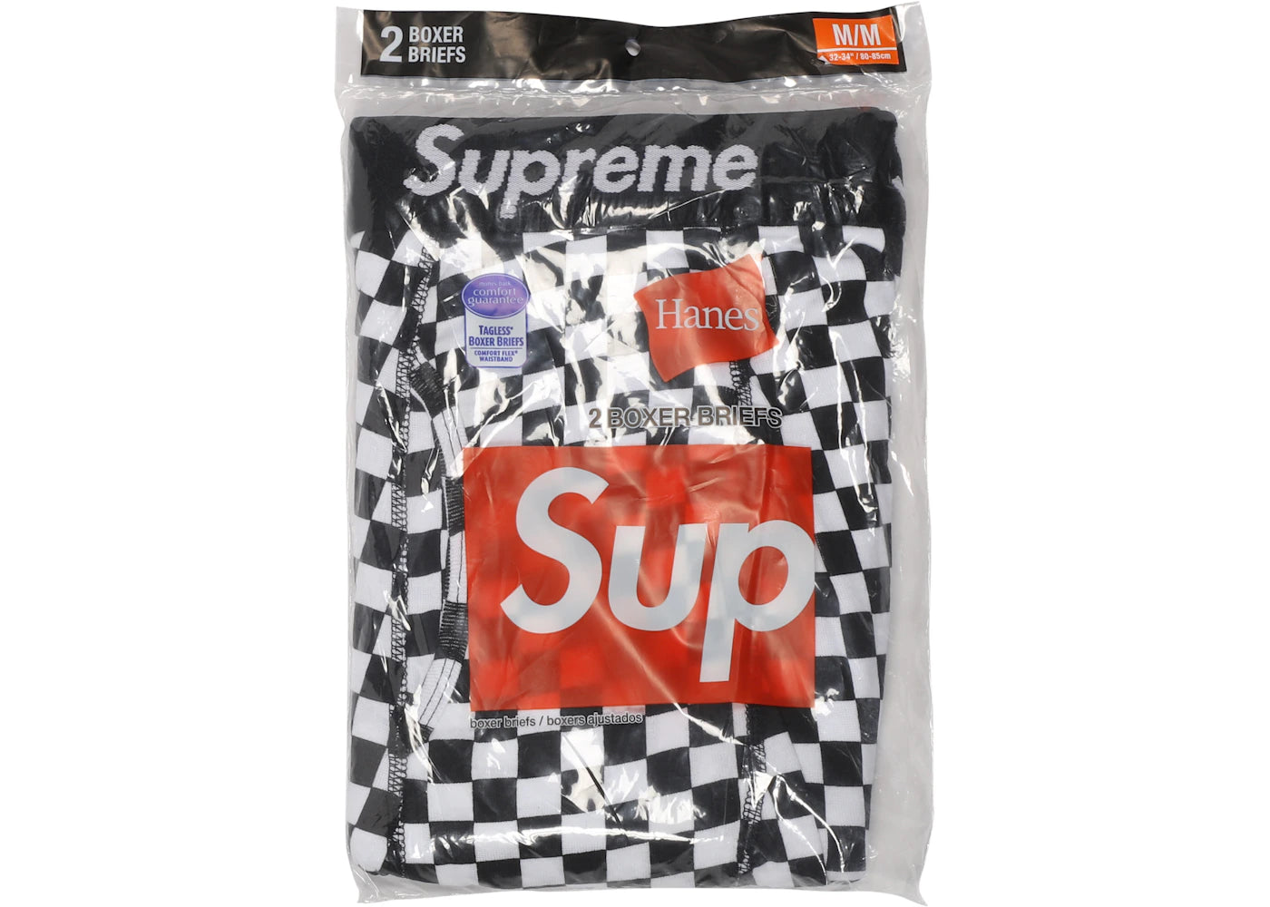 Supreme Hanes Boxer Briefs (2 Pack) Checkered