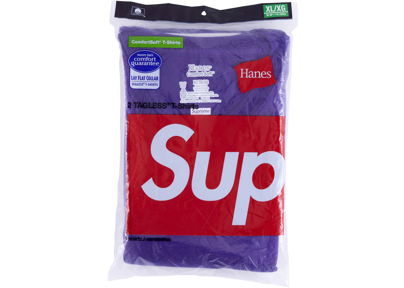Supreme Hanes Tagless Tees (2 Pack) Purple
