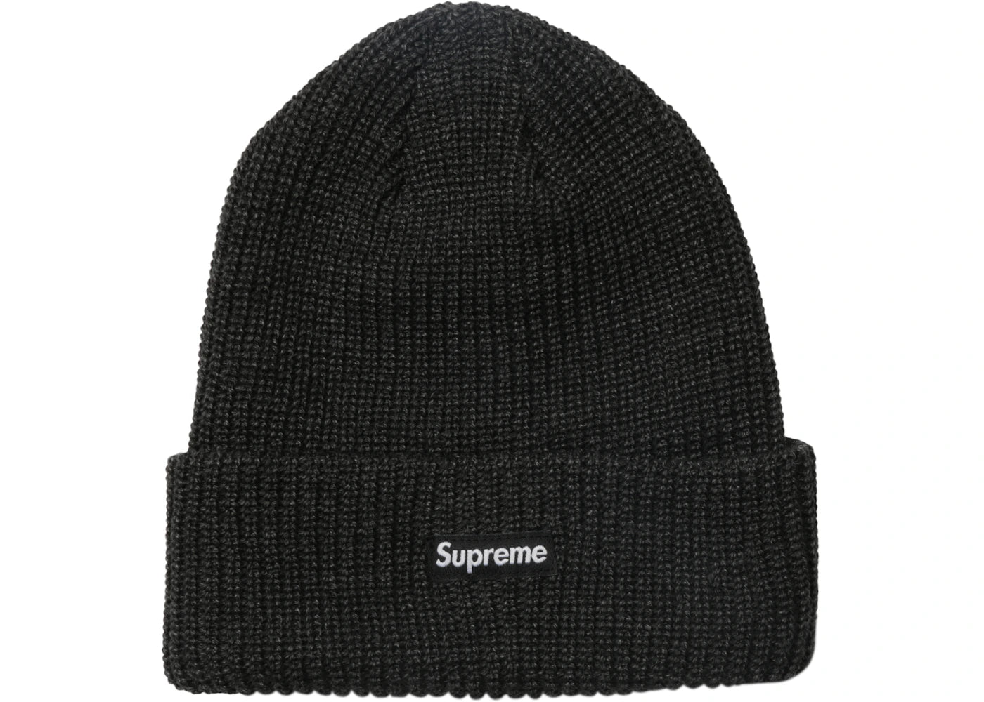 Supreme Loose Gauge Beanie Heather Black