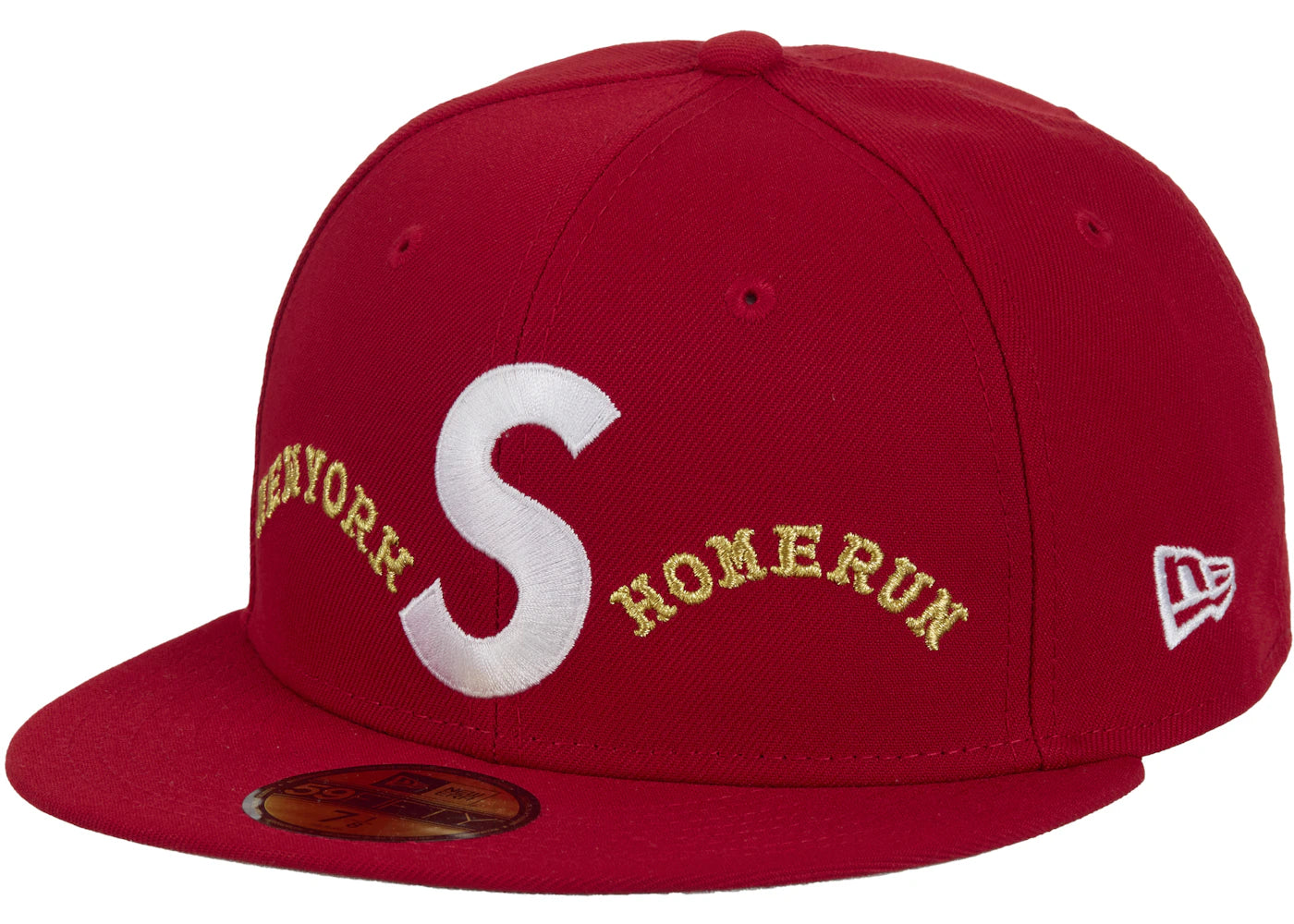 Supreme Homerun S Logo New Era 59Fifty Hat Red