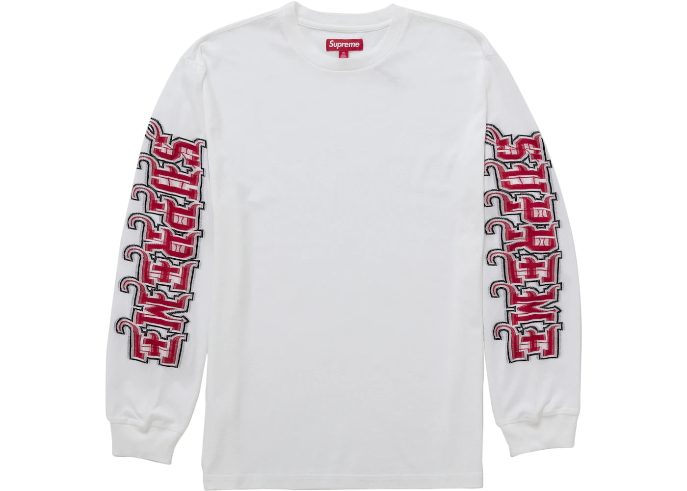 Supreme Intarsia Sleeve L/S Top (FW25) White