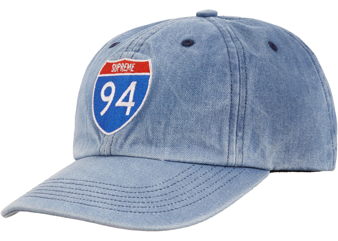 Supreme Interstate 6-Panel Light Denim