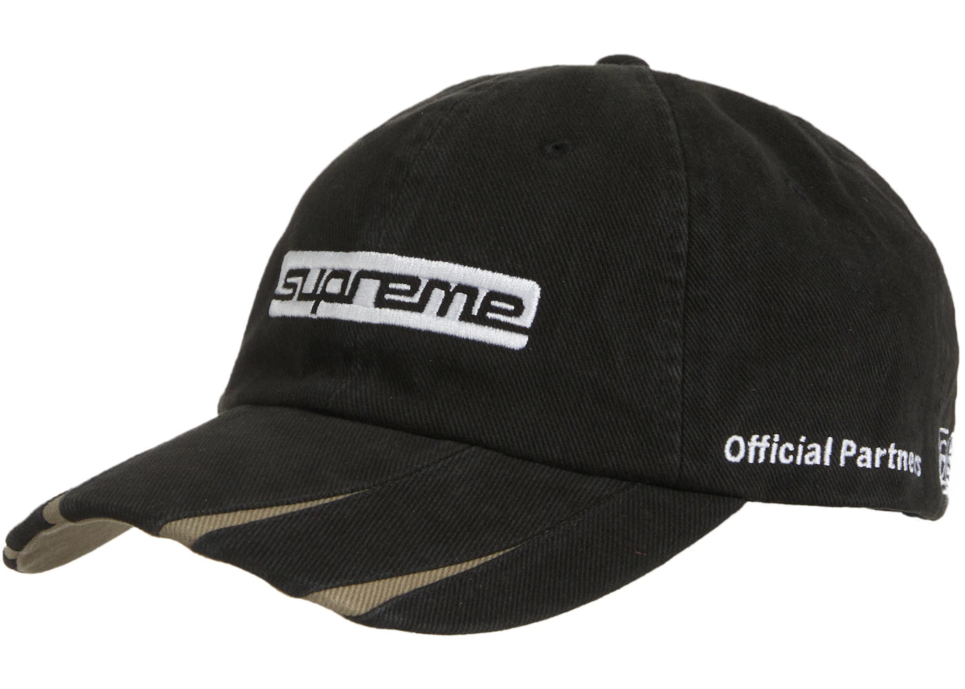Supreme Jagged Visor 6-Panel Black
