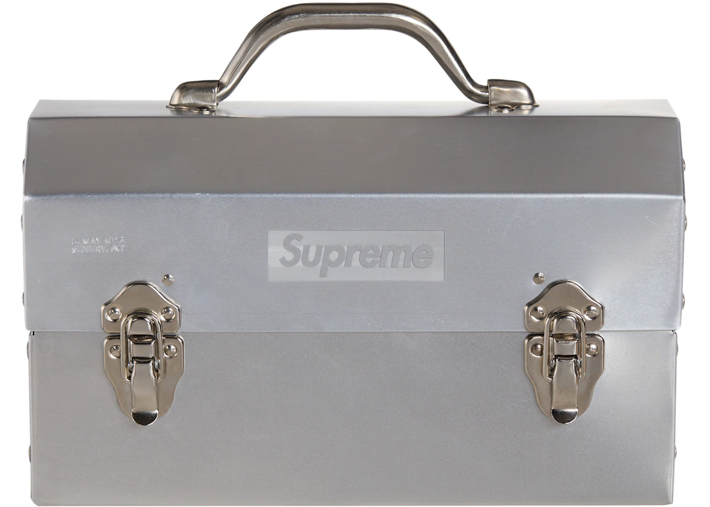 Supreme L. May MFG Inc. Miner's Lunchbox Silver
