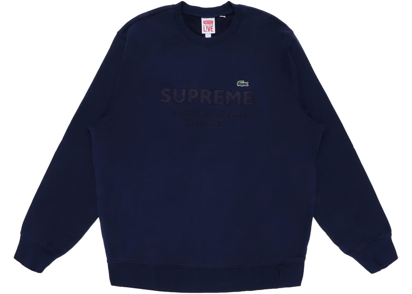 Supreme LACOSTE Crewneck Navy