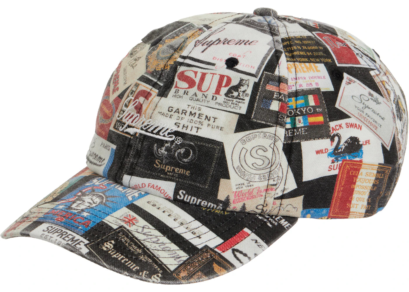 Supreme Labels 6-Panel Black