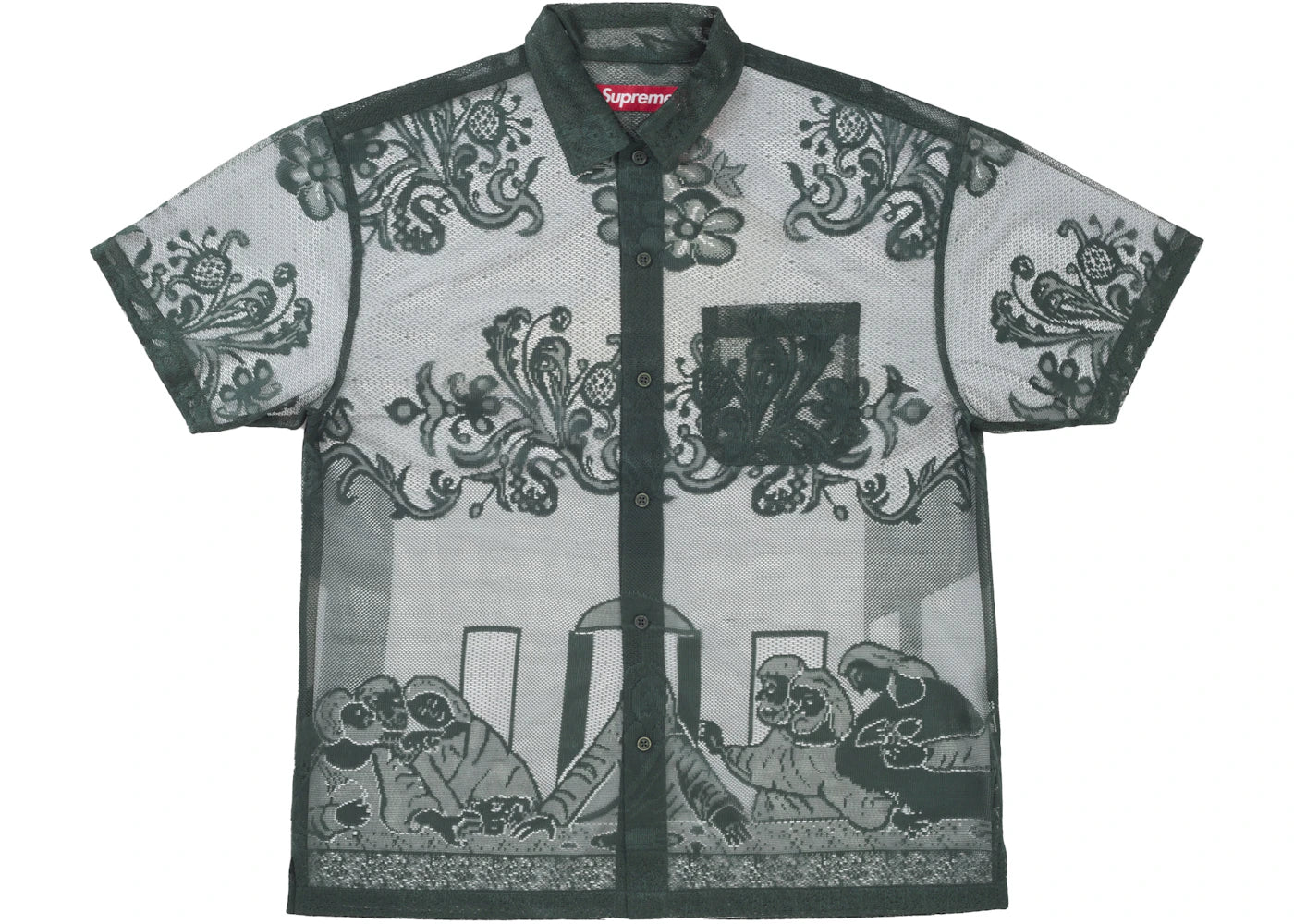 Supreme Last Supper Lace S/S Shirt Green