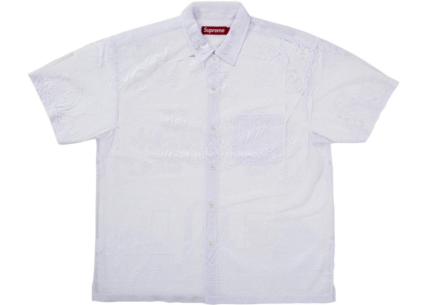Supreme Last Supper Lace S/S Shirt White