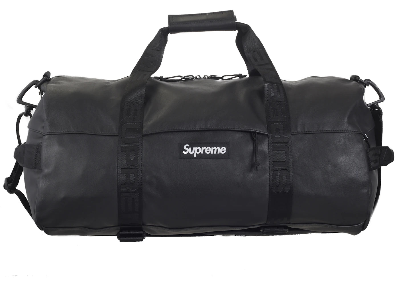 Leather Duffle Bag Black