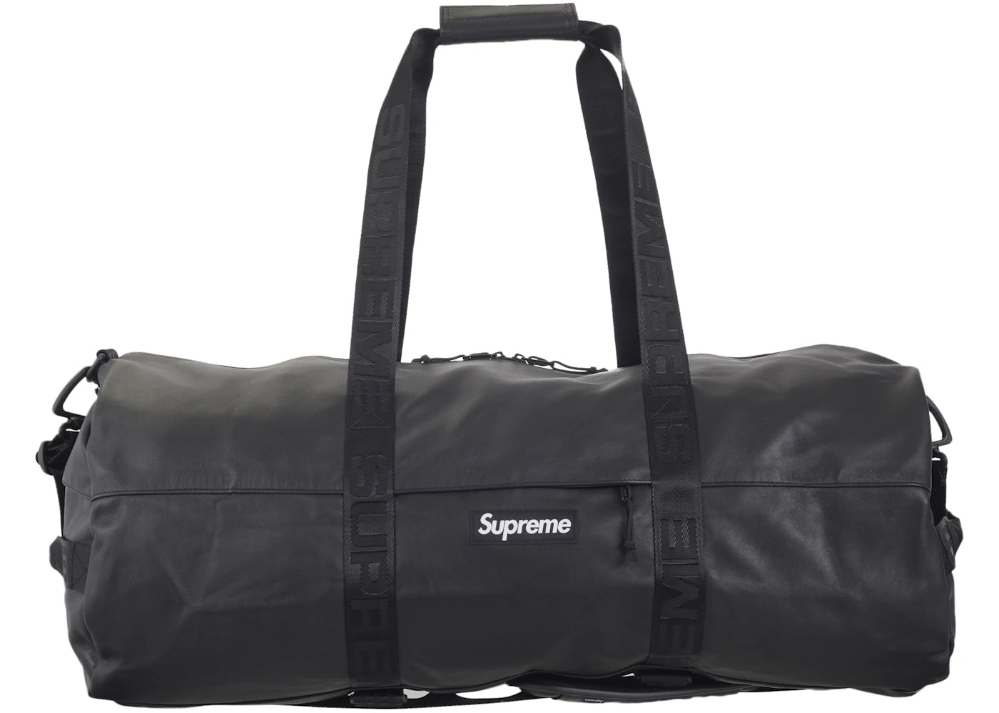 Supreme Leather Large Duffle Bag (FW24) Black