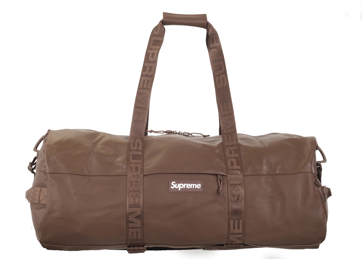 Leather Large Duffle Bag Brown
