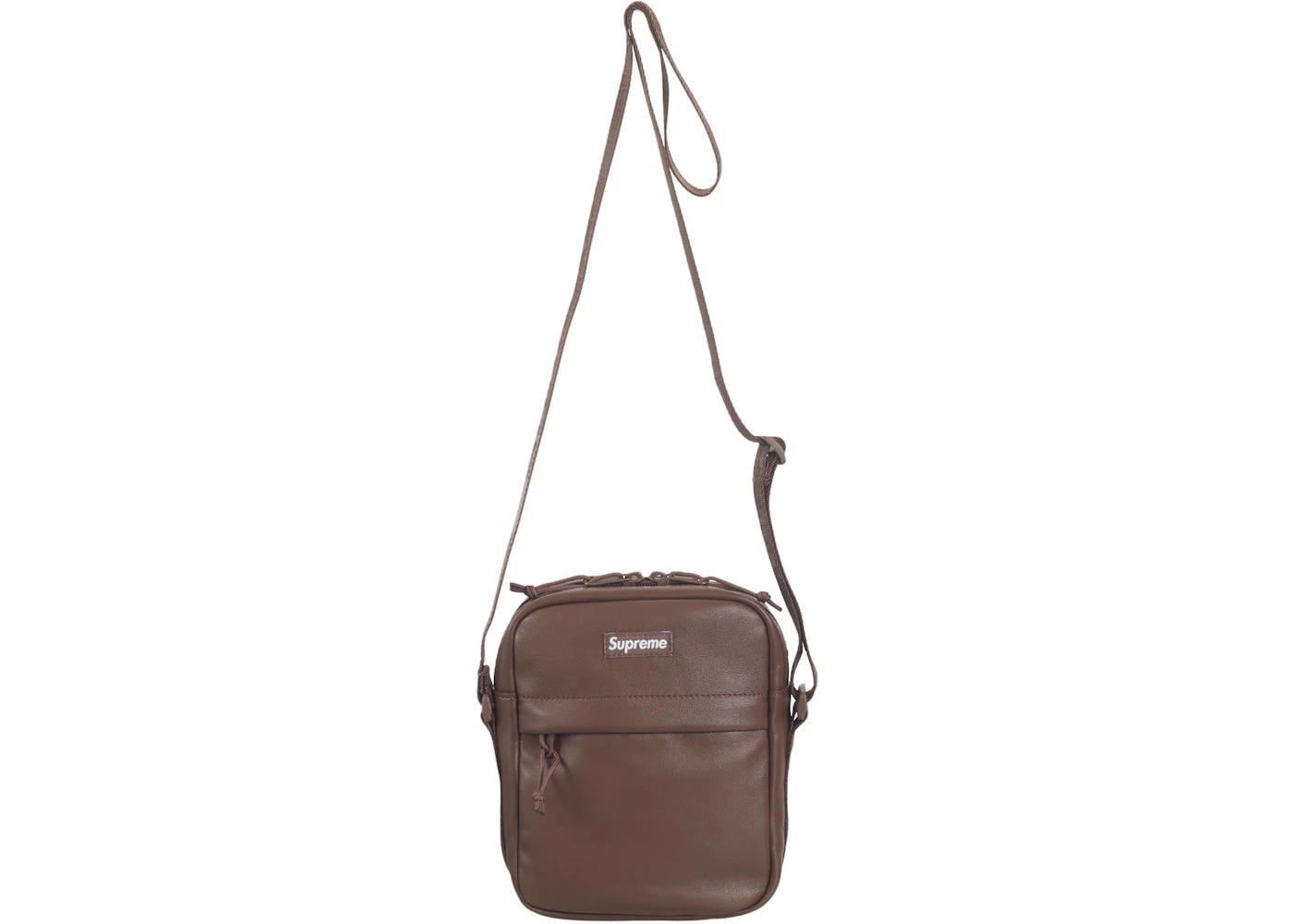 Supreme Leather Shoulder Bag (FW24) Brown