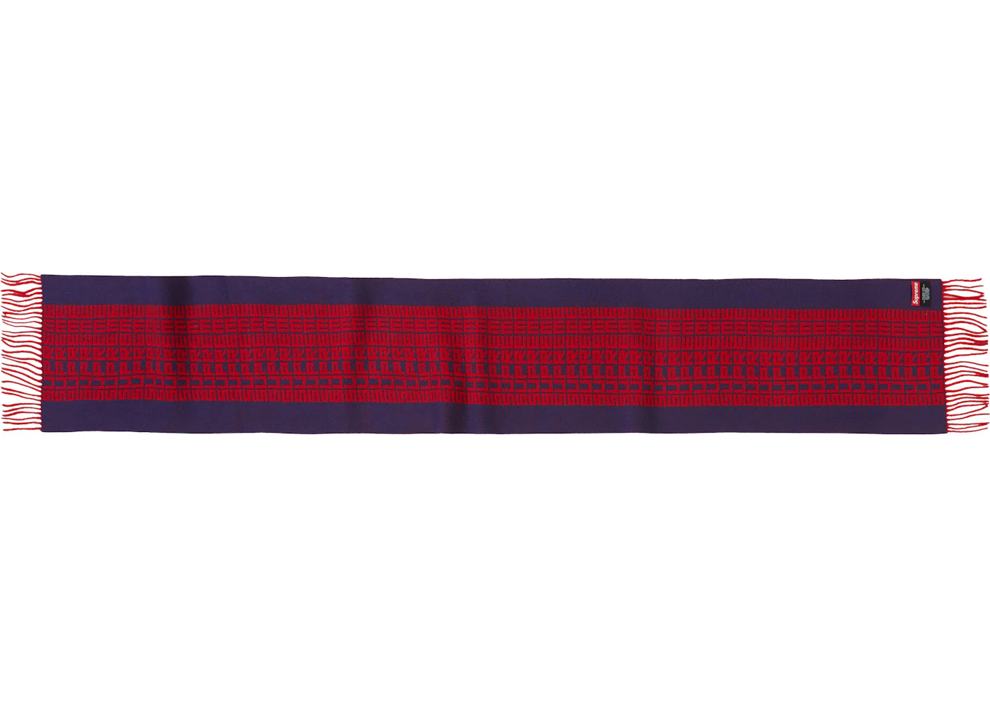 Supreme Logo Repeat Scarf Navy